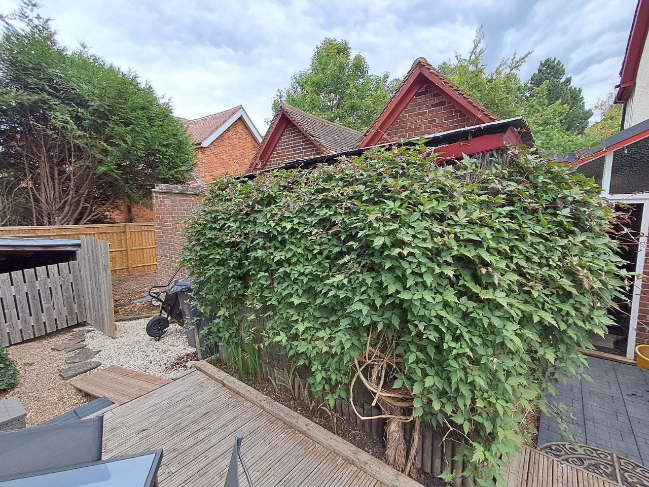 Garden room extension build, stage photo